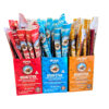 Three Ute Bison Jerky boxes with Original, Pepper, and Honey BBQ flavors on white background