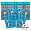 Original bison jerky sticks - 20 pack laid out on blue packaging